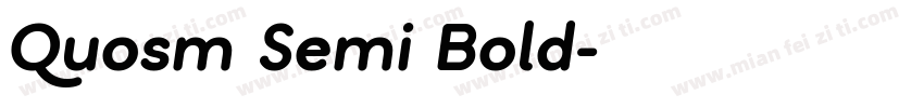 Quosm Semi Bold字体转换